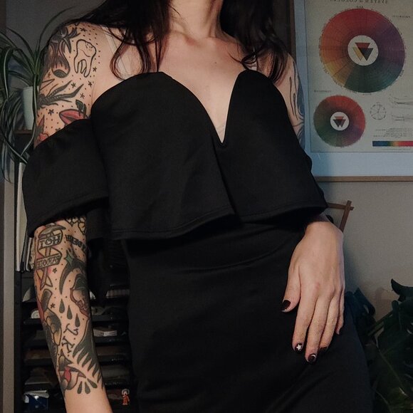 MINI BLACK DRESS - Picture 4 of 7